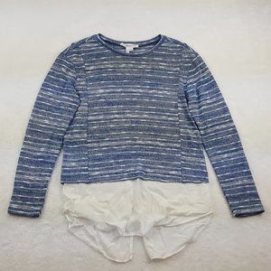 BCBGeneration Knit Top Women's Size XS Striped Blue